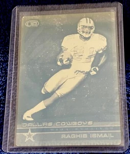 1/1 RAGHIB ISMAIL WR 2001 PACIFIC HEADS UP DRUCKPLATTE DALLAS COWBOYS - Bild 1 von 2