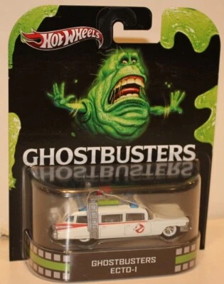 HOT WHEELS RETRO ENTERTAINMENT GHOSTBUSTERS ECTO-1 CADILLAC, 1:64 NIB - Image 1 of 4