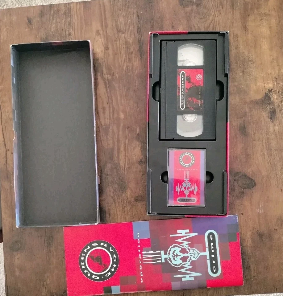 VINTAGE 1991 QUEEN-Queensryche Operation Mind Crime Live VHS Box Set Complete  - Image 1 of 4