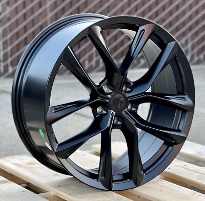 21x9 / 21x10 WHEELS SET FOR TESLA MODEL S X STAGGERED BLACK 21" 5x120 RIMS SET 4 - Изображение 1 из 4