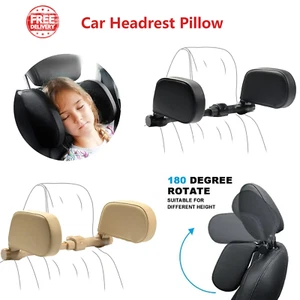Adjustable Car Headrest Pillow Seat Head Neck Support Rest Travel for Kids Adult - Picture 1 of 11