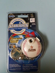 New Houston Astros MLB 2002 Starlights Illuminated Photographs Keychain Baseball - Picture 1 of 4