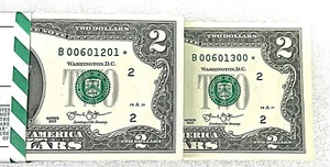Bundle of 100 Consecutive $2 US Federal Reserve Star Notes - Low Serial Number - Picture 1 of 5