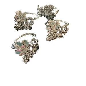 Arthur Court Napkin Rings set/4 Grapes - Picture 1 of 3