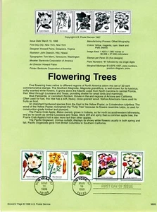 1998 USPS 32¢  FLOWERING TREES (STRIP OF 5) #9805 on Archival Paper - Picture 1 of 1