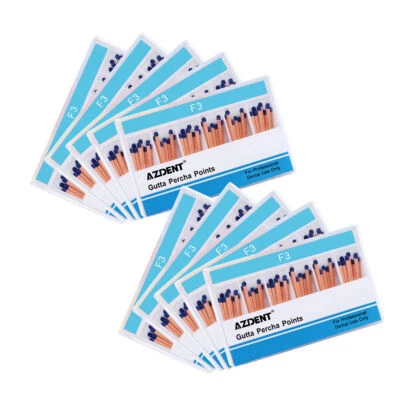 AZDENT Dental Gutta Percha Points F3 For Endo Cold and Warm Obturation  60Pc/Box - Image 1 of 4