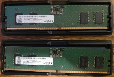 2x Micron 8GB 1Rx16 DDR5 4800 MHz PC5-4800 RAM MTC4C10163S1UC48BA1 Dell 29NJ4 - Image 1 of 2