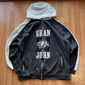 Vintage 90s Skate Y2K Sean John Zip up sweater | size XXL - Picture 1 of 7