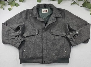 Chaqueta Blazer De Colección The North Face Para Hombre Gris Cremallera Completa Talla XL Lana Hecha en EE. UU. - Imagen 1 de 15