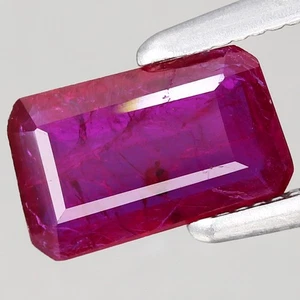 0.62ct Octagon 7.4x4.5mm Natural Heated Red Ruby, Africa Gemstone - Picture 1 of 4