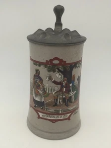 Jugendstil Bierkrug Prosit - handgemalt - signiert M.SCH. - Bild 1 von 12