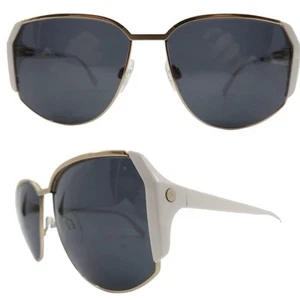 1970’s Silhouette Sunglasses , White & Gold, Mod. 6061, Made in Austria, Unisex - Picture 1 of 6