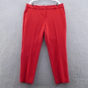 Talbots Womens Hampshire Ankle Dress Pants 18* Red High Rise Stretch Career - Picture 1 of 13