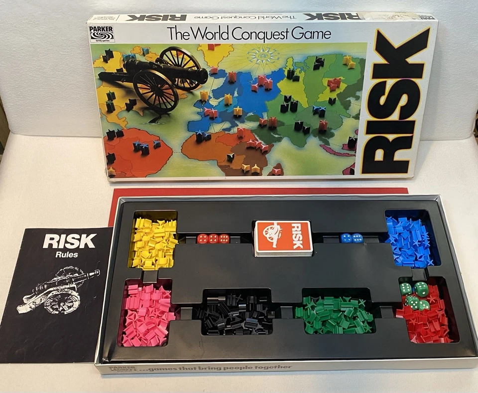Vintage Original Risk Board Game - Parker Brothers 1985 - Checked and Complete - Image 1 of 4
