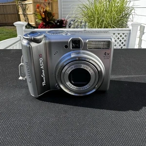 Canon PowerShot A 570 IS AiAF 7.1MP 4x Digital Camera PC1225 - Silver - Picture 1 of 15