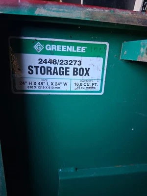 GREENLEE HD2448 24”X48”X25” HEAVY DUTY STORAGE JOB BOX - Image 1 of 4