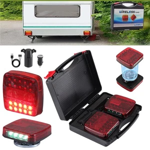 2x7Pin LED Magnetic Wireless Trailer TailLight Kit ForTrailer-Truck Automotive - Picture 1 of 18