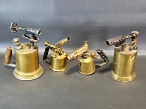 Antique Brass Blowtorch Collection (Set of 4) - Picture 1 of 11
