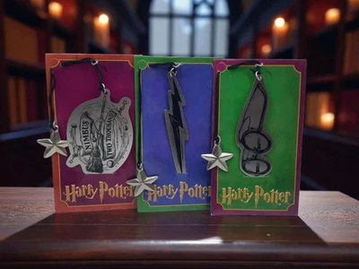 Harry Potter Metal Bookmarks Scholastic Nimbus, Bolt, Glasses 2001 NEW ☆ALL 3☆ - Image 1 of 4