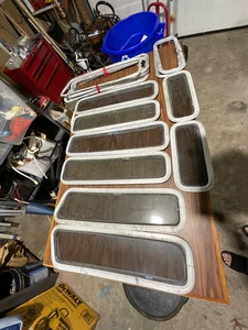 All 8 windows for Catalina 30 1982 and other years. With mounting brackets - Picture 1 of 18