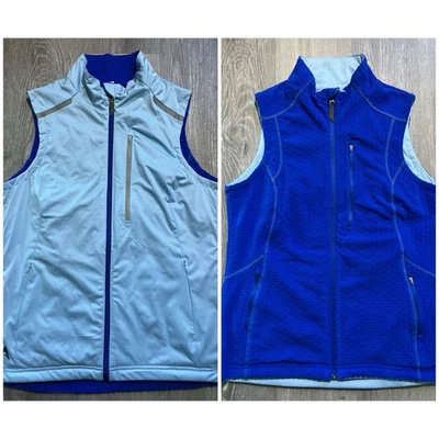 EUC Antigua Reversible Softshell & Honeycomb Fleece Full Zip Windbreaker Vest MD - Image 1 of 4