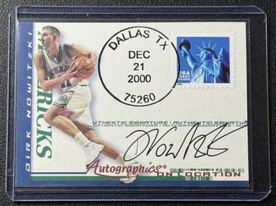 DIRK NOWITZKI 2000-01 FLEER FUTURES #NNO AUTOGRAPHICS ON LOCATION AUTO - Image 1 of 2