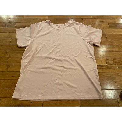 LL Bean Women's 2X Plus Pink Short Sleeve Crew Neck T-Shirt Top - Image 1 of 4