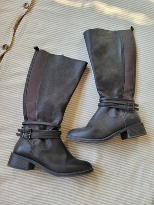 Botas de equitación para mujer blancas de montaña marrón talla 9,5 W con cremallera Cottagecore Foto 1 de 4