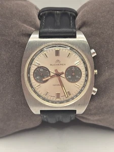 Reloj de pulsera vintage SS Bucherer Panda cronógrafo para hombre - Imagen 1 de 12