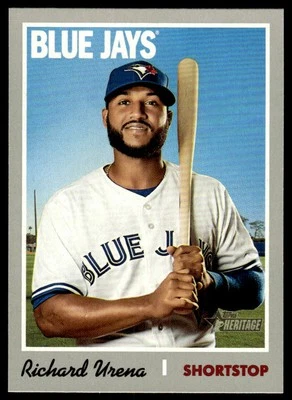 2019 Topps Heritage #243 Richard Urena Toronto Blue Jays Baseball - Image 1 of 2