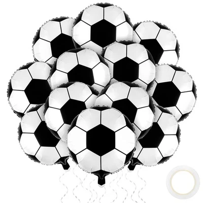 12 Globos de Fútbol 18 - Lámina Mylar Decoraciones para Cumpleaños Graduación Foto 1 de 4