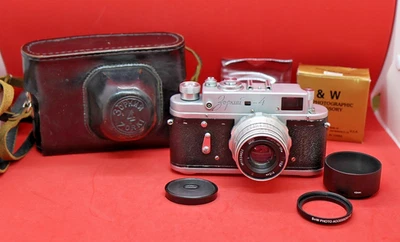1963 KMZ Zorki 4 Rangefinder Camera with Lens & Fitted Logo Case - Image 1 of 4