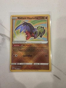 Carta Pokemon Radiant Hawlucha 81/189 Radianza Astrale Inglese - NM/Mint - Foto 1 di 2