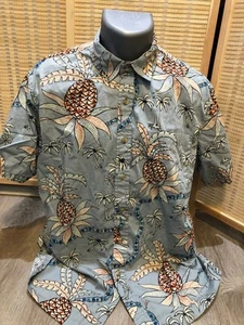 Cooke Street Hawaiian Button Up Vintage Shirt 100% Cotton Pineapples Medium H324 - Picture 1 of 8