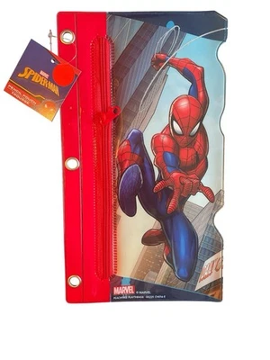 Bolsa para lápices Marvel Spiderman de plástico con cierre de cremallera nueva con etiquetas Foto 1 de 3