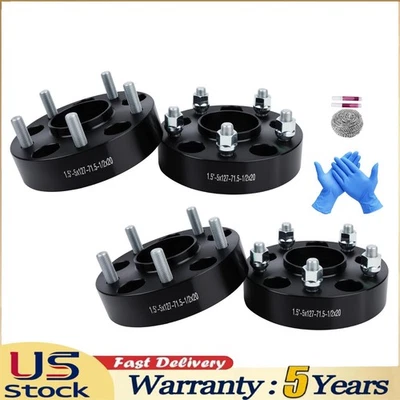 4PCS 1.5" 5x5 Hub Centric Wheel Spacers 1/2"x20 For Jeep Grand Cherokee Wrangler Foto 1 de 4