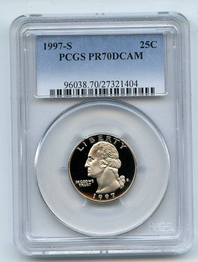 1997 S 25C Washington Quarter Proof PCGS PR70DCAM - Image 1 of 1