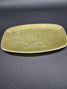 Poole Pottery 50/60's Green Fish Dish - Picture 1 of 9