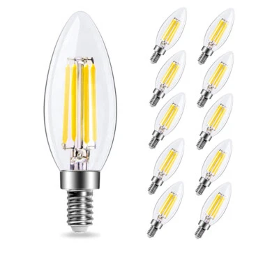 Lampadine led E14 6W lampatina a filamento candela oliva trasparente 5 10 pcs - Immagine 1 di 4
