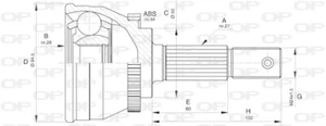 KIT GIUNTI SEMIASSE OPEN PARTS PER NISSAN ALMERA II - Imagen 1 de 1