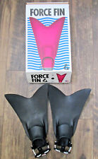 FORCE FINS-diver/fishing fins Flippers MED black Vintage Made In The USA used 1x