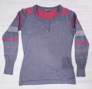 Woolrich Henley Slate Diamond Pattern Red / Gray Sweater Women Size S SMALL - Picture 1 of 8