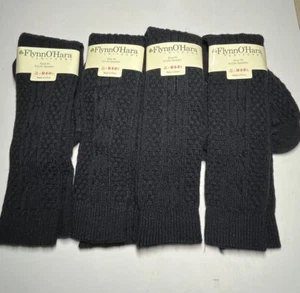 Flynn O’Hara uniforms Girl Socks 4 Pairs Knee Hi Socks Sz M - L 8-9.5 8.5 Navy - Picture 1 of 7