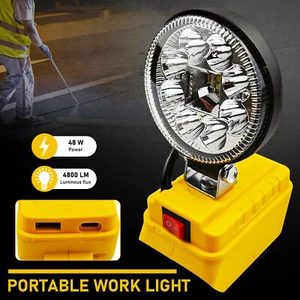 LED Work Light Cordless For Dewalt 20V Battery Flashlight Workshop Camping Lamp - Picture 1 of 9