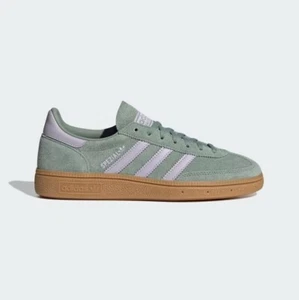 New Adidas Women's Handball Spezial Suede Shoes - Silver Green (JS2857) - Picture 1 of 8