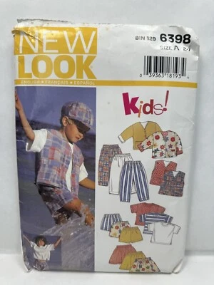 New Look 6398 Girls Boys Shirt Shorts Pants Skirt Vest Jacket Pattern 2-7 *Uncut - Image 1 of 3