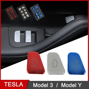 Car Window Lift Switch Button Sticker Door Button Sticker For Tesla Model 3 Y - Picture 1 of 8