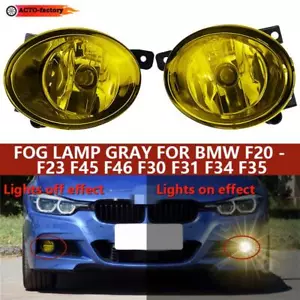 For BMW 1/2/3/4 Series F30 F20 F22 F32 Pair Front Fog Light Yellow Lens Halogen - Bild 1 von 14