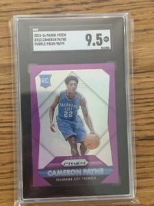 2015-16 Panini Prizm Cameron Cam Payne RC Purple Numbered 98/99 SSP SGC 9.5 - Bild 1 von 1