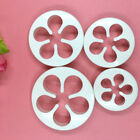 4pcs Rose Flower Fondant Cake Cutter Mold Sugarcraft Baking Decorating To.j6 WY1